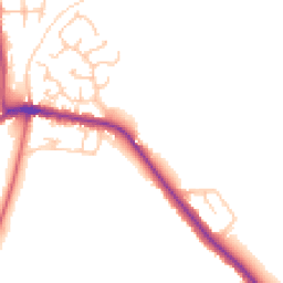 Daytime road noise heatmap for NE20 9DD
