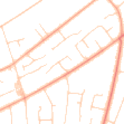 Daytime road noise heatmap for NE20 9EA