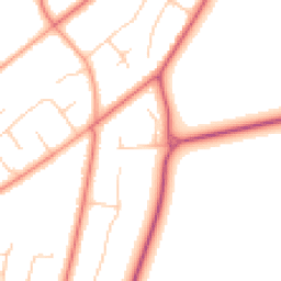 Daytime road noise heatmap for NE20 9EN