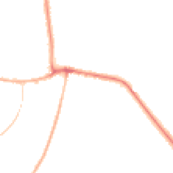 Night-time road noise heatmap for NE20 9EZ