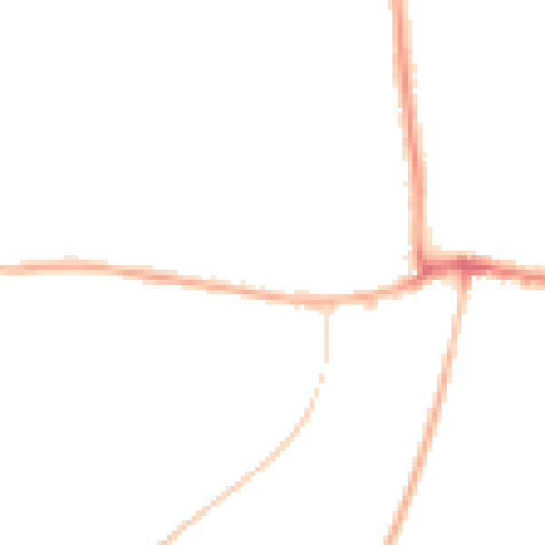 Night-time road noise heatmap for NE20 9HZ