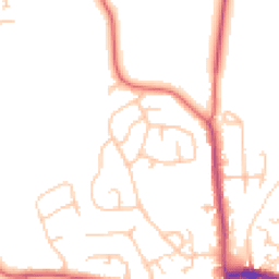 Daytime road noise heatmap for NE20 9QG