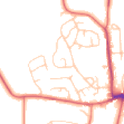 Daytime road noise heatmap for NE20 9QR
