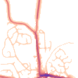 Daytime road noise heatmap for NE20 9UN