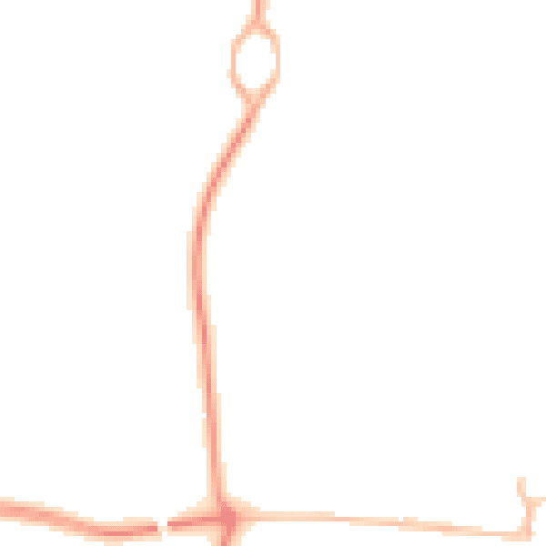 Night-time road noise heatmap for NE23 1AG