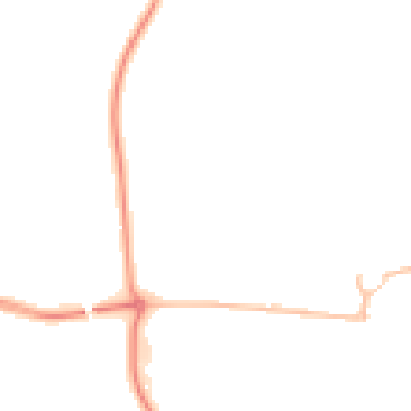 Night-time road noise heatmap for NE23 1AZ