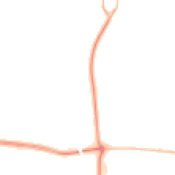 Night-time road noise heatmap for NE23 1BD