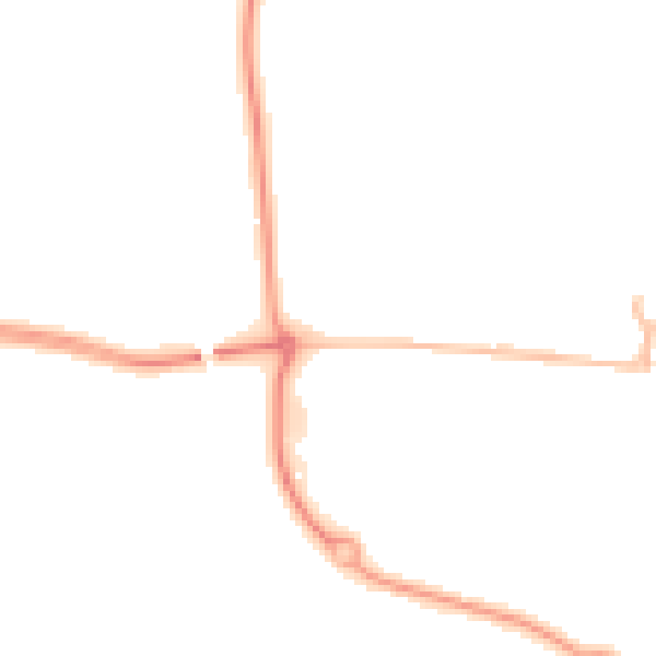 Night-time road noise heatmap for NE23 1BE