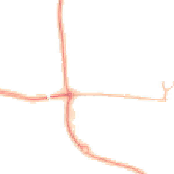 Night-time road noise heatmap for NE23 1BF
