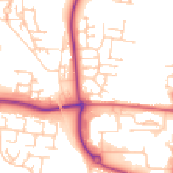 Daytime road noise heatmap for NE23 1BP