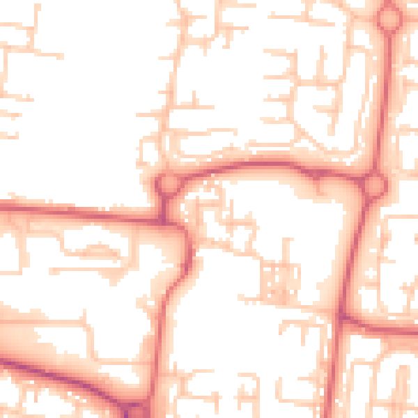 Daytime road noise heatmap for NE23 1DQ