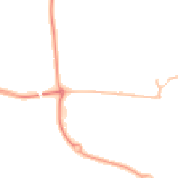 Night-time road noise heatmap for NE23 1EP