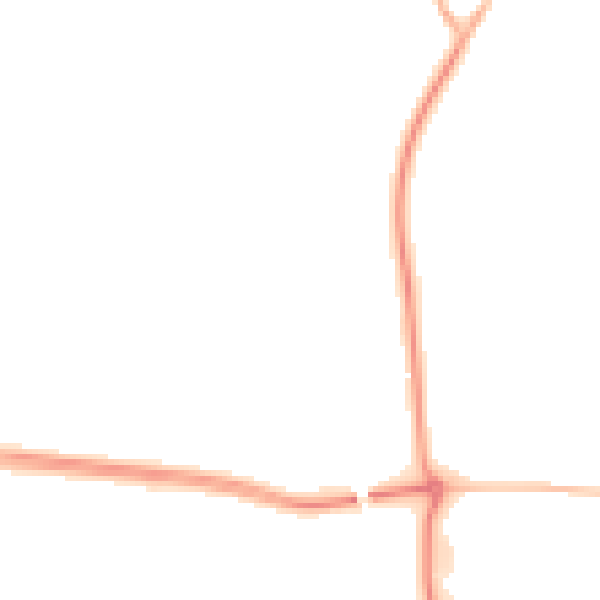 Night-time road noise heatmap for NE23 1HA