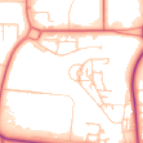 Daytime road noise heatmap for NE23 1HJ