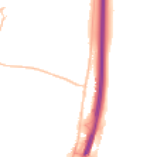 Night-time road noise heatmap for NE23 2EF