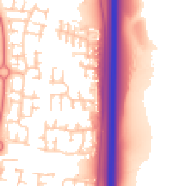 Daytime road noise heatmap for NE23 2FD
