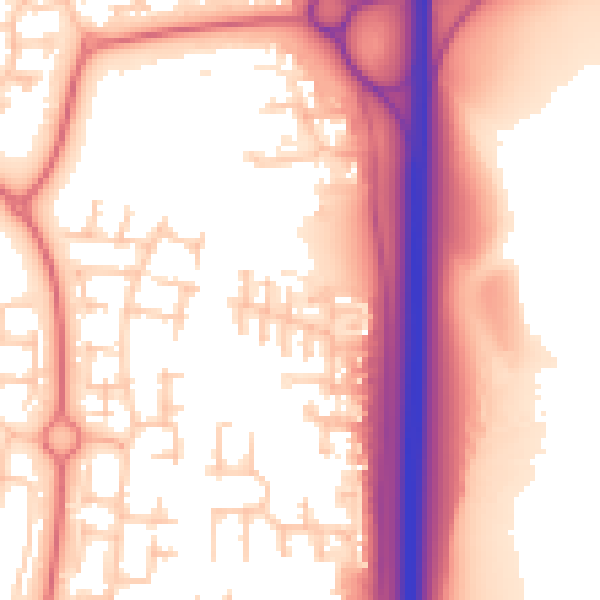 Daytime road noise heatmap for NE23 2SB