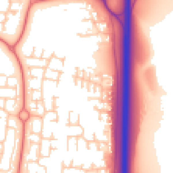 Daytime road noise heatmap for NE23 2SH
