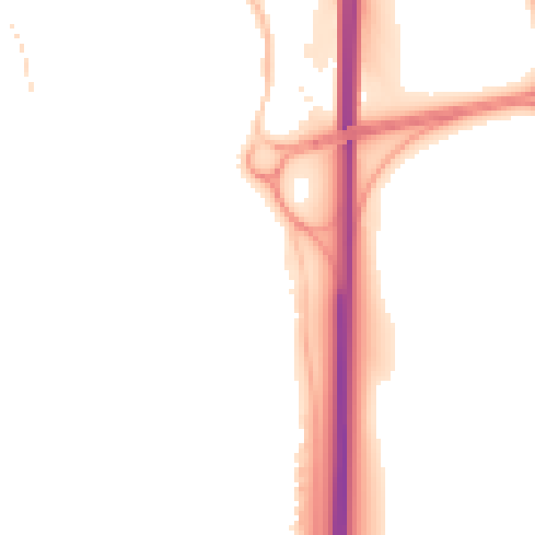 Night-time road noise heatmap for NE23 2UF