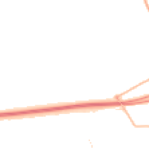 Night-time road noise heatmap for NE23 3BL