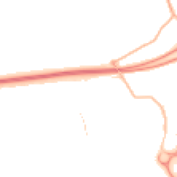 Night-time road noise heatmap for NE23 3HR