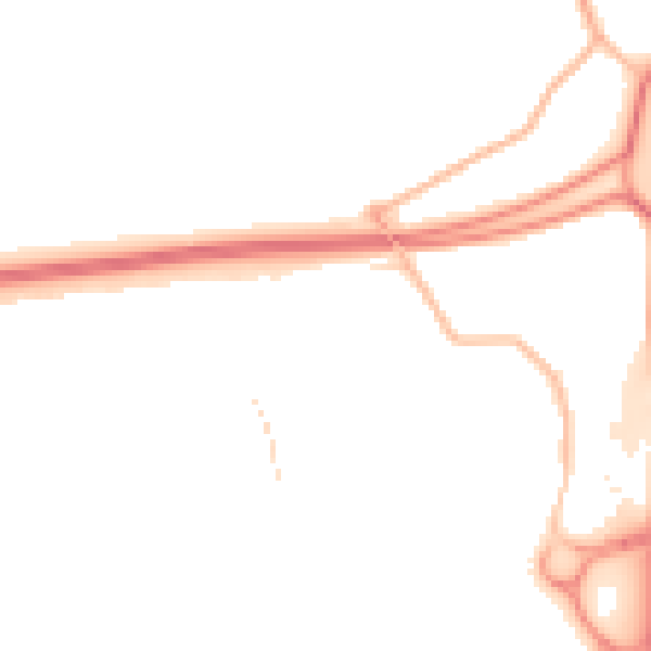 Night-time road noise heatmap for NE23 3HU