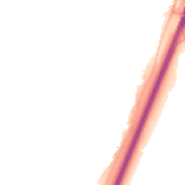 Night-time road noise heatmap for NE23 6EX