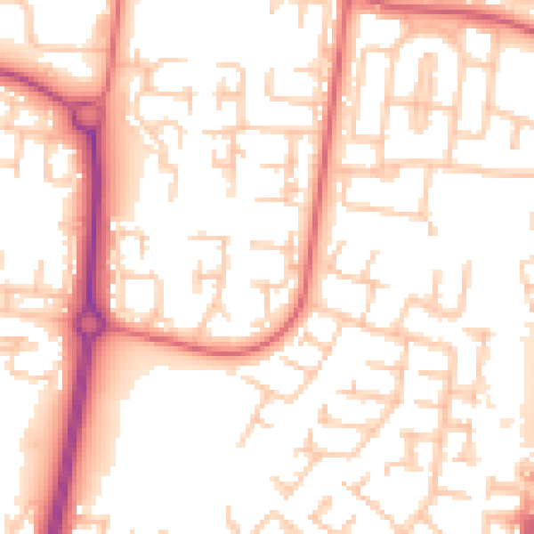 Daytime road noise heatmap for NE23 6JH