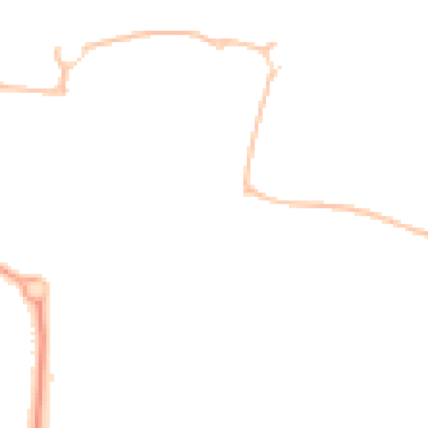 Night-time road noise heatmap for NE23 6SW