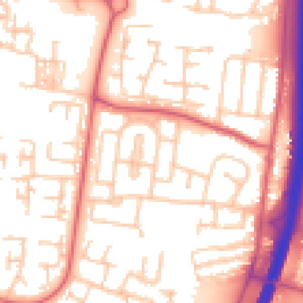 Daytime road noise heatmap for NE23 6TN