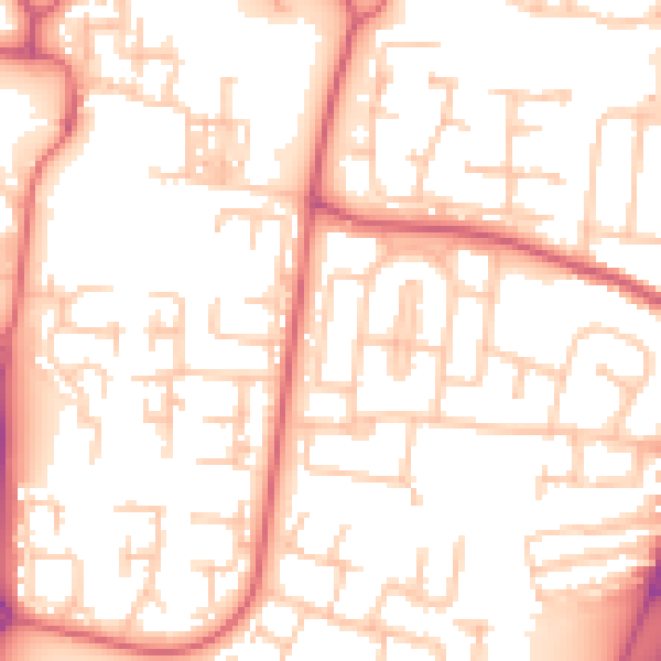 Daytime road noise heatmap for NE23 6TS