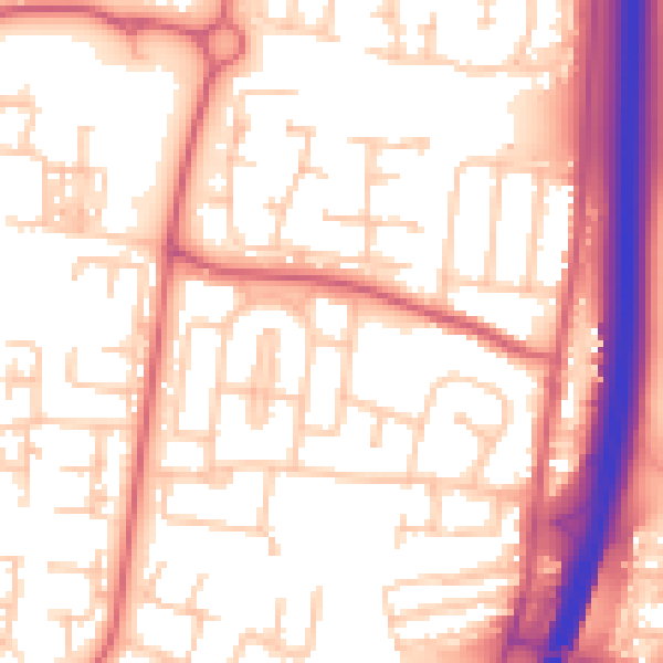Daytime road noise heatmap for NE23 6TT