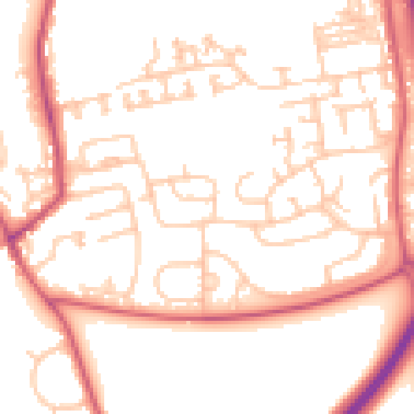 Daytime road noise heatmap for NE23 7FA