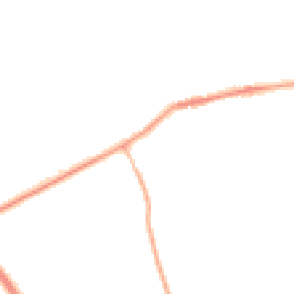 Night-time road noise heatmap for NE23 7HH