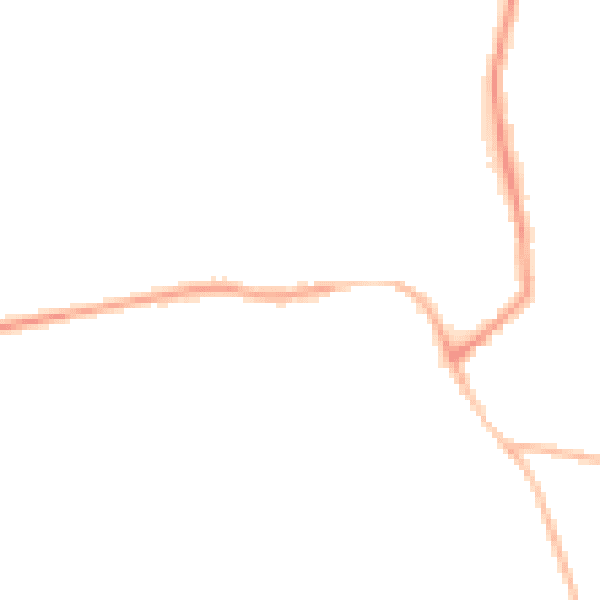 Night-time road noise heatmap for NE23 7JE