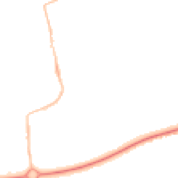Night-time road noise heatmap for NE23 7LE