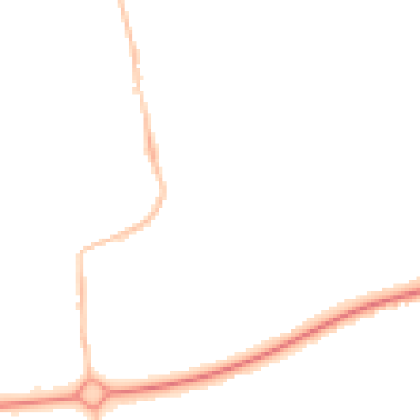 Night-time road noise heatmap for NE23 7LG