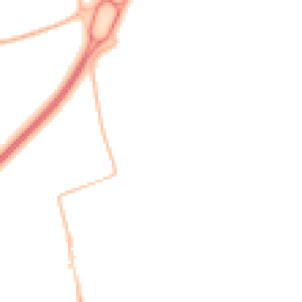 Night-time road noise heatmap for NE23 7NB