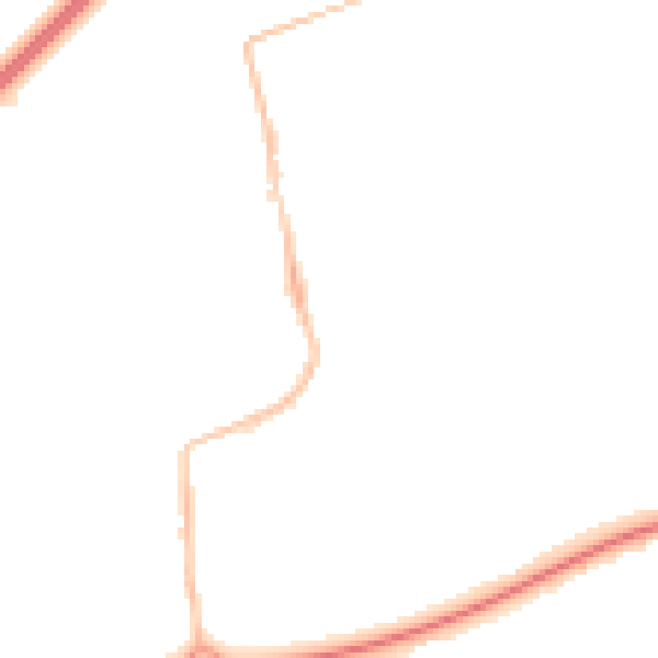 Night-time road noise heatmap for NE23 7PL