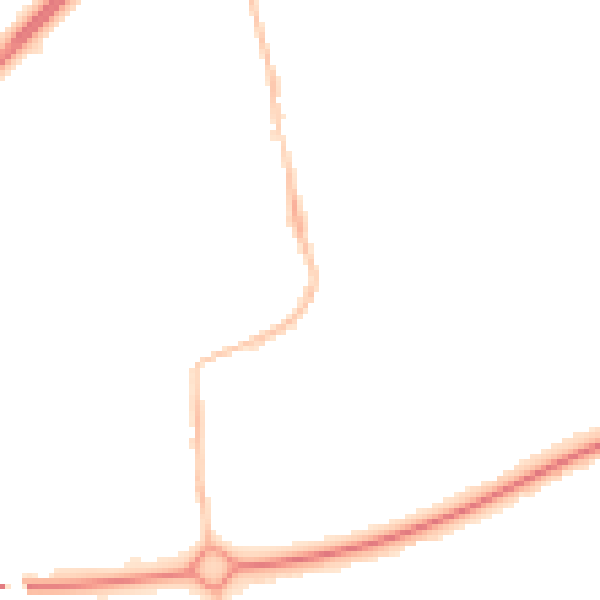 Night-time road noise heatmap for NE23 7PP