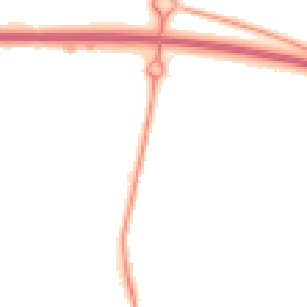 Night-time road noise heatmap for NE23 7QL
