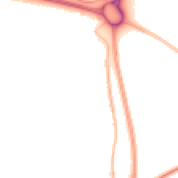 Night-time road noise heatmap for NE23 7QY