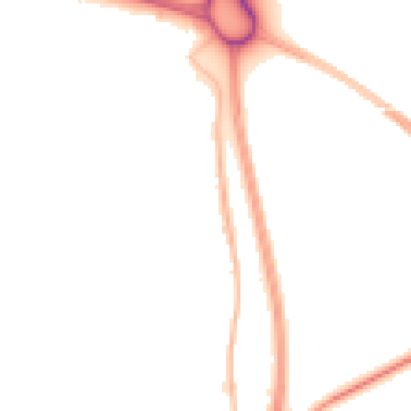Night-time road noise heatmap for NE23 7RA