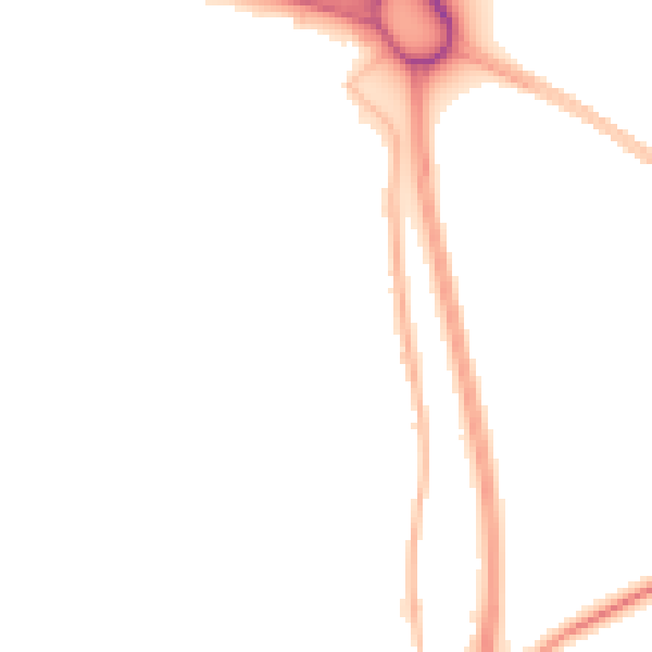 Night-time road noise heatmap for NE23 7RD