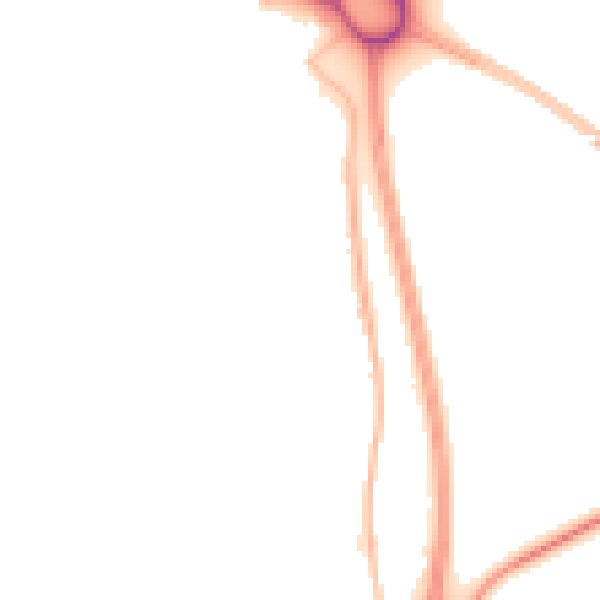 Night-time road noise heatmap for NE23 7RF