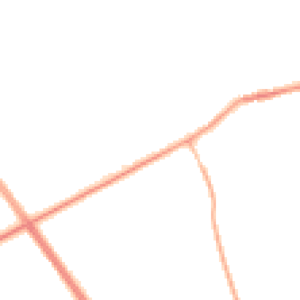 Night-time road noise heatmap for NE23 7SF