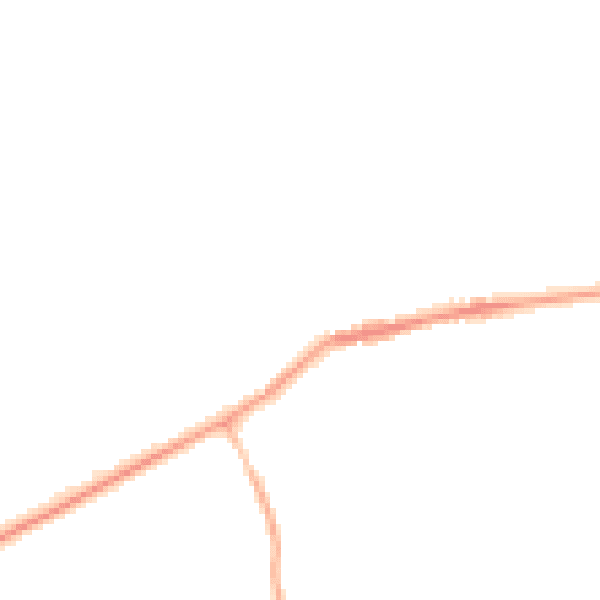 Night-time road noise heatmap for NE23 7SS