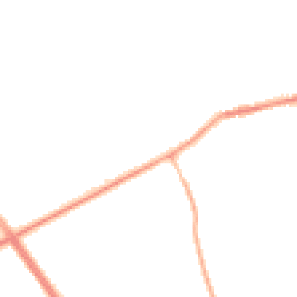 Night-time road noise heatmap for NE23 7SX