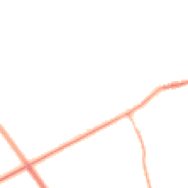 Night-time road noise heatmap for NE23 7SY