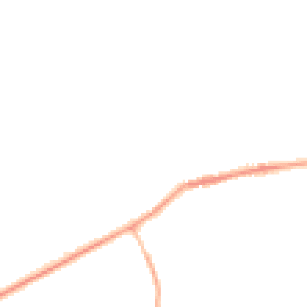 Night-time road noise heatmap for NE23 7TA